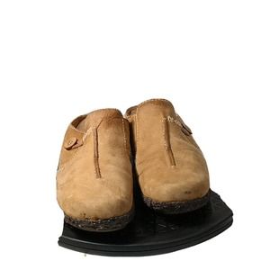 Timberland Brown Genuine Leather Comfort System Slides Mules Womens 8 Shoes